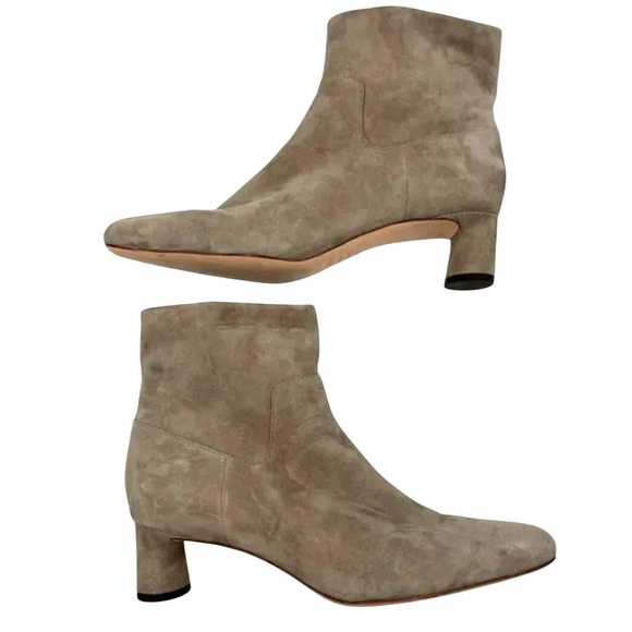 Vince Hela Suede Zip Boot Woodsmoke Gray Ankle Size 10 Quiet Luxury EUC - Picture 2 of 9